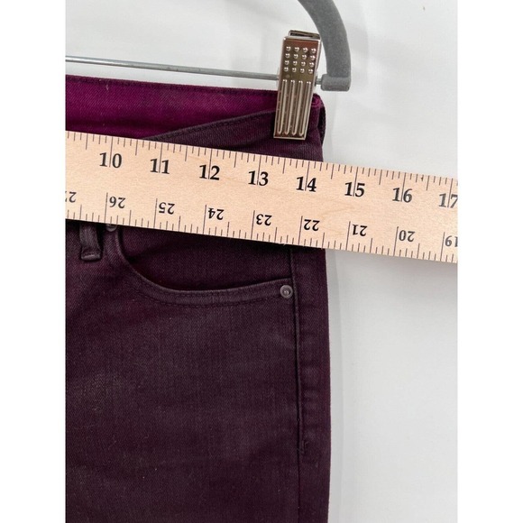 Aqua Womens Size 26 Jackie Purple Denim Colored Skinny Jeans Mid Rise Trousers - Picture 8 of 9